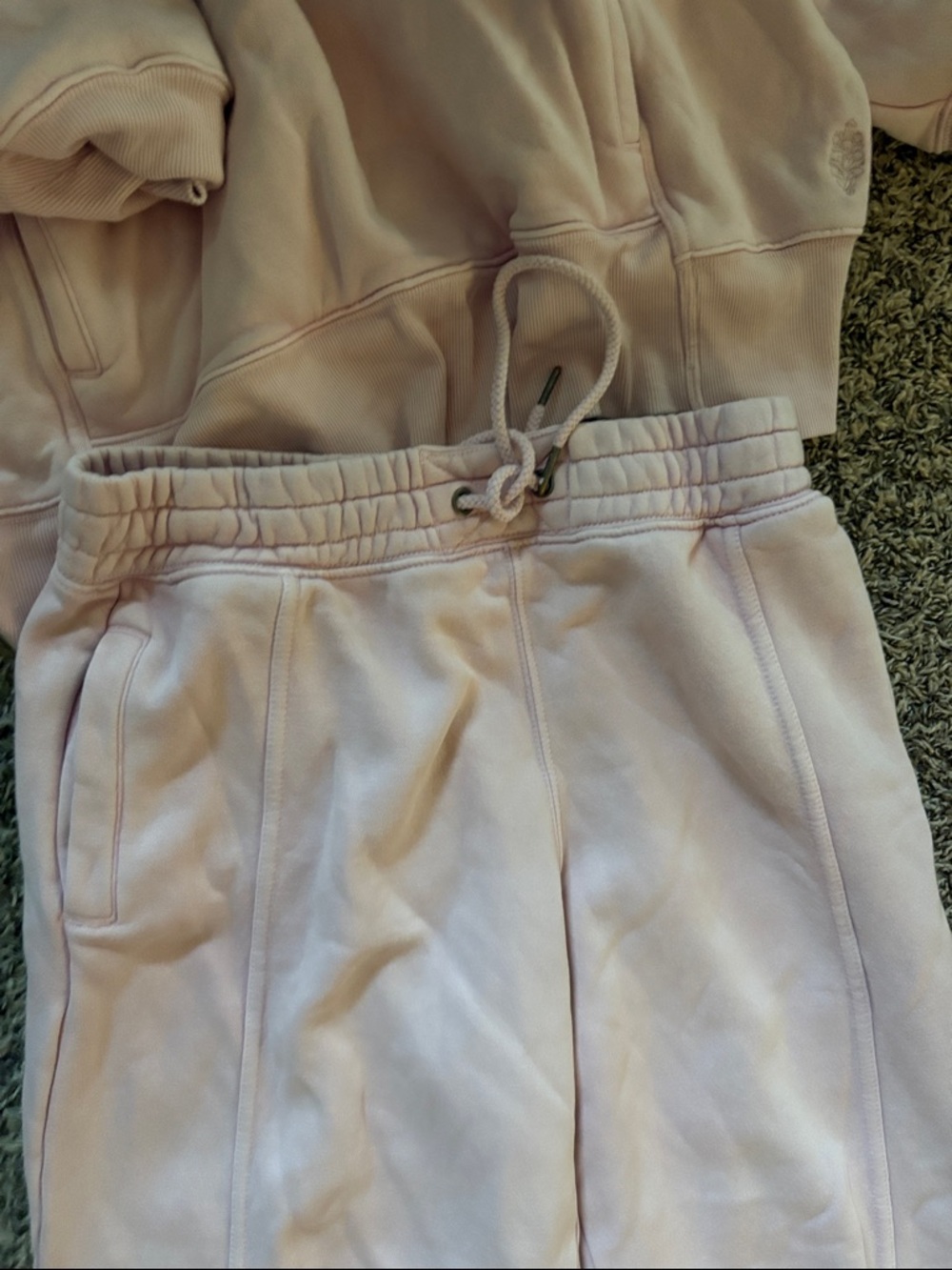 Free People Blush Pink Hoodie & Jogger Set - Picture 3 of 3